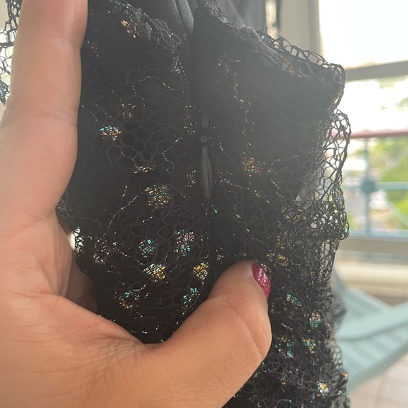 Black Betsey Johnson dress with sparkle metallic detailing - Picture 10 of 12